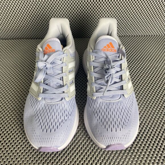 Adidas Bounce Sneakers Womens Size 7 Lilac Gray Logo Low Top Lace Up - Picture 5 of 9